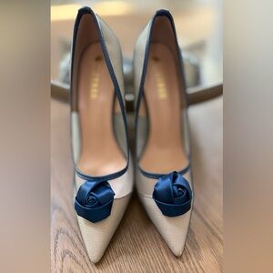 Bigtree Navy Accent Mesh Pumps - Womens 3.5 Heels
